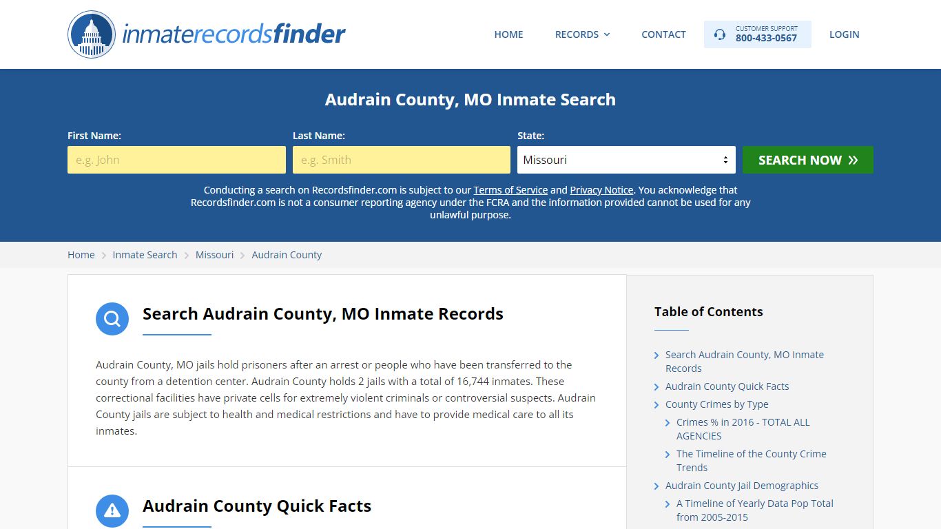 Audrain County, MO Inmate Lookup & Jail Records Online