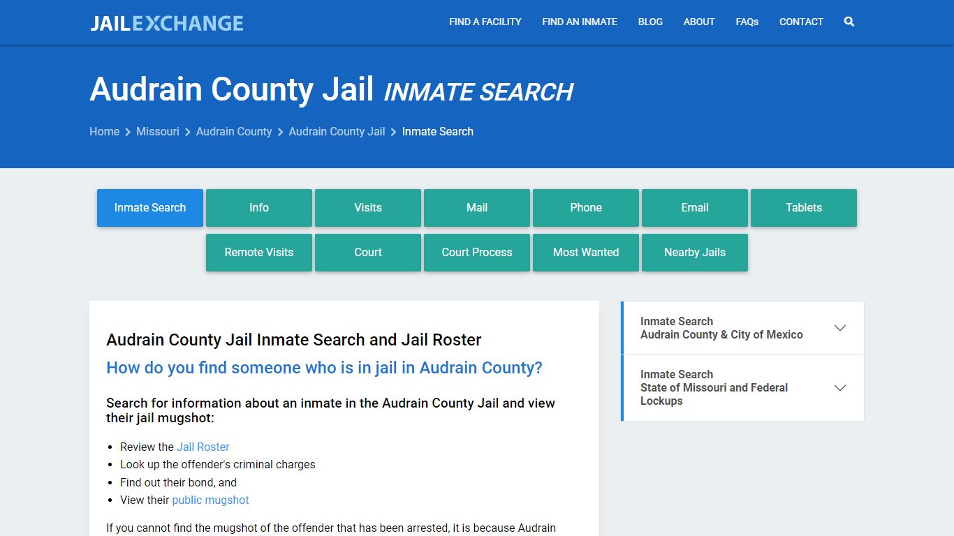 Inmate Search: Roster & Mugshots - Audrain County Jail, MO