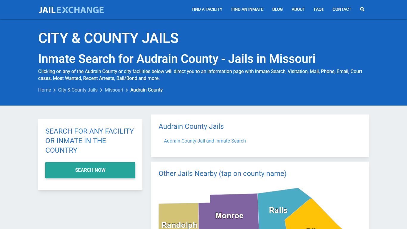 Inmate Search for Audrain County | Jails in Missouri - Jail Exchange